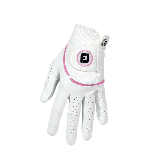 FootJoy Women's WeatherSof Golf Glove in White & Pink