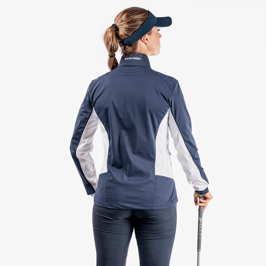 Galvin Green Women's Windproof Navy Jacket for INTERFACE-1™ Innovation with Tailored Elegance