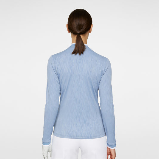 J.Lindeberg Ladies Lightweight Full-Zip Mid-Layer Jacket with Subtle Wave Print