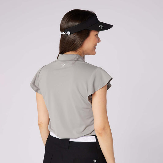 Swing Out Sister Ladies Fluted Sleeve Polo for Elegant Flair On & Off The Course