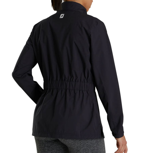 FootJoy Ladies Lightweight Waterproof Jacket with Elasticated Waistband in Black - Last One Large Only Left
