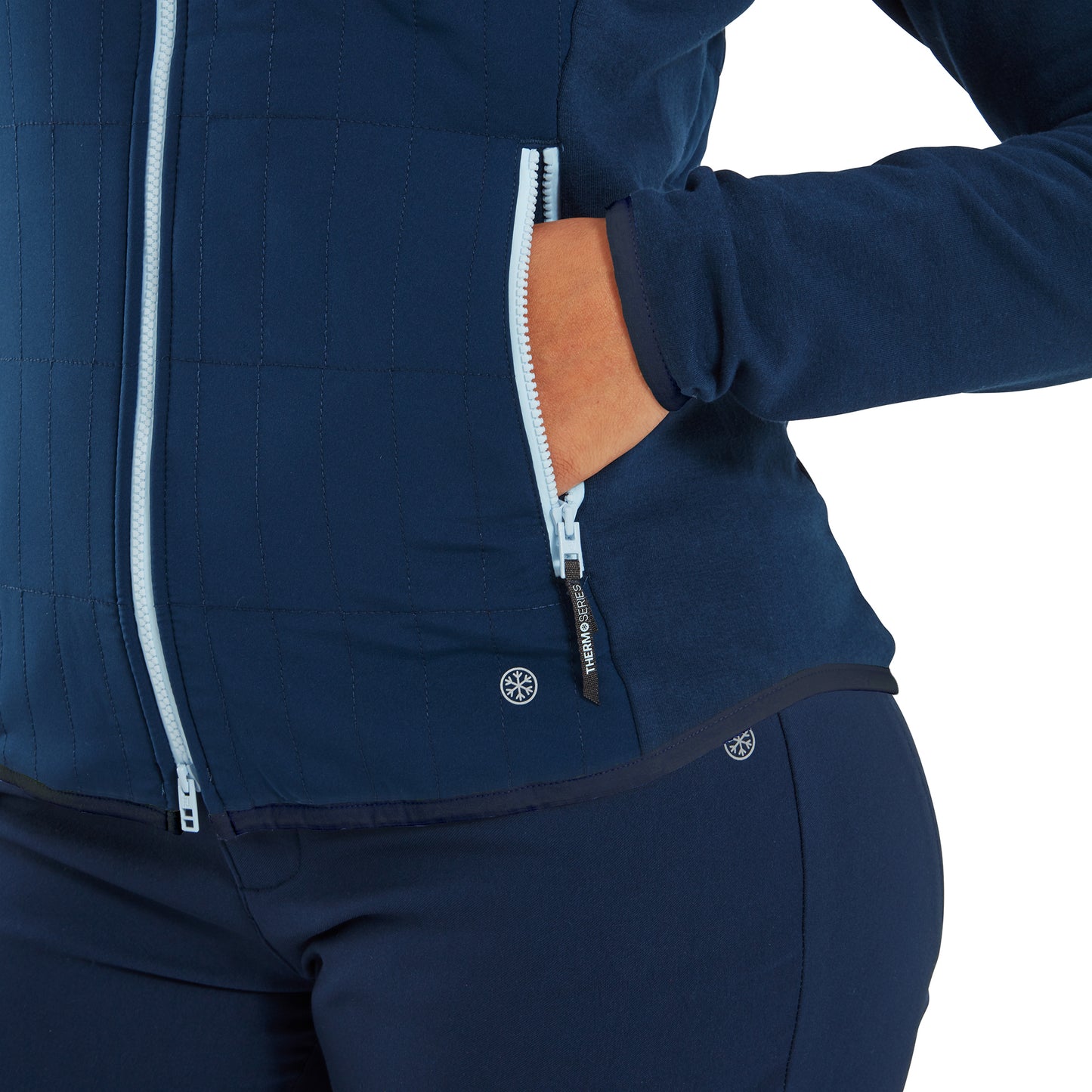 FootJoy Ladies Fleece Backed Hybrid Jacket in Navy