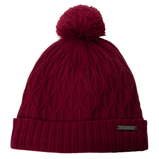 Green Lamb Ladies Fleece Lined Knitted Bobble Hat