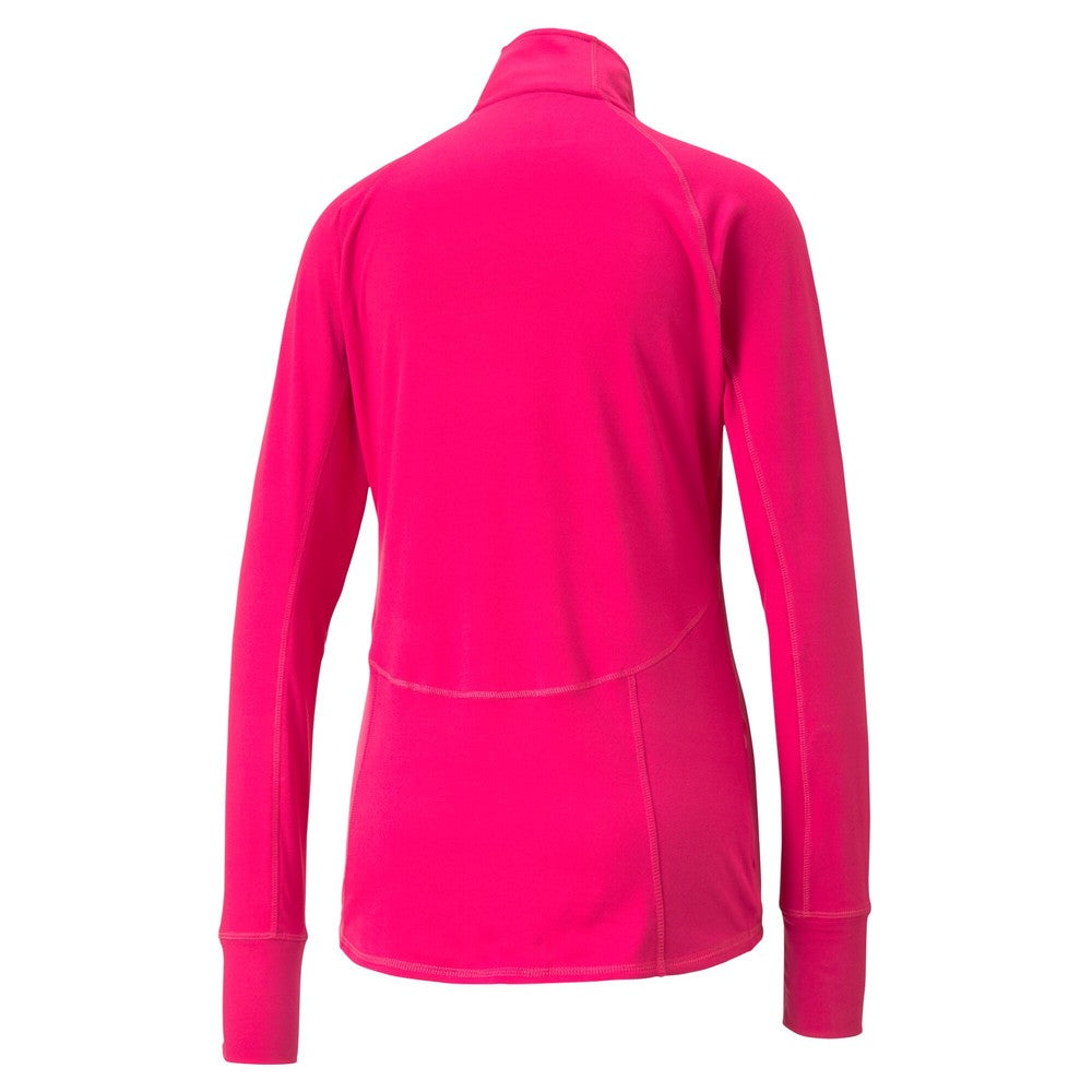 Puma Ladies Mid-Layer Zip Neck Top in Orchid Shadow - Last One XL Only Left