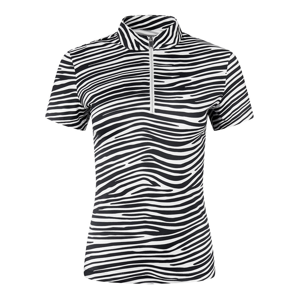 Tail Ladies Erandi Short Sleeve Polo in Racing Stripes - Small Only Left