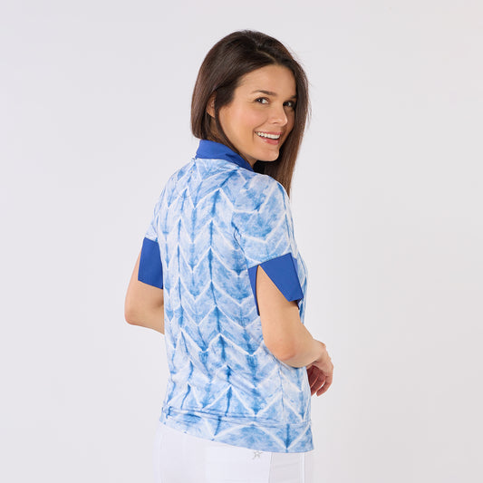 Swing Out Sister Ladies Half Sleeve with Contrast Cuffs & Oversized Collar for Added Flair