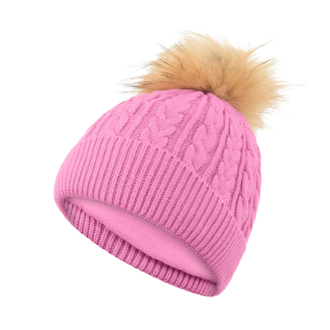 Surprizeshop Ladies Fleece Lined Waterproof Bobble Hat