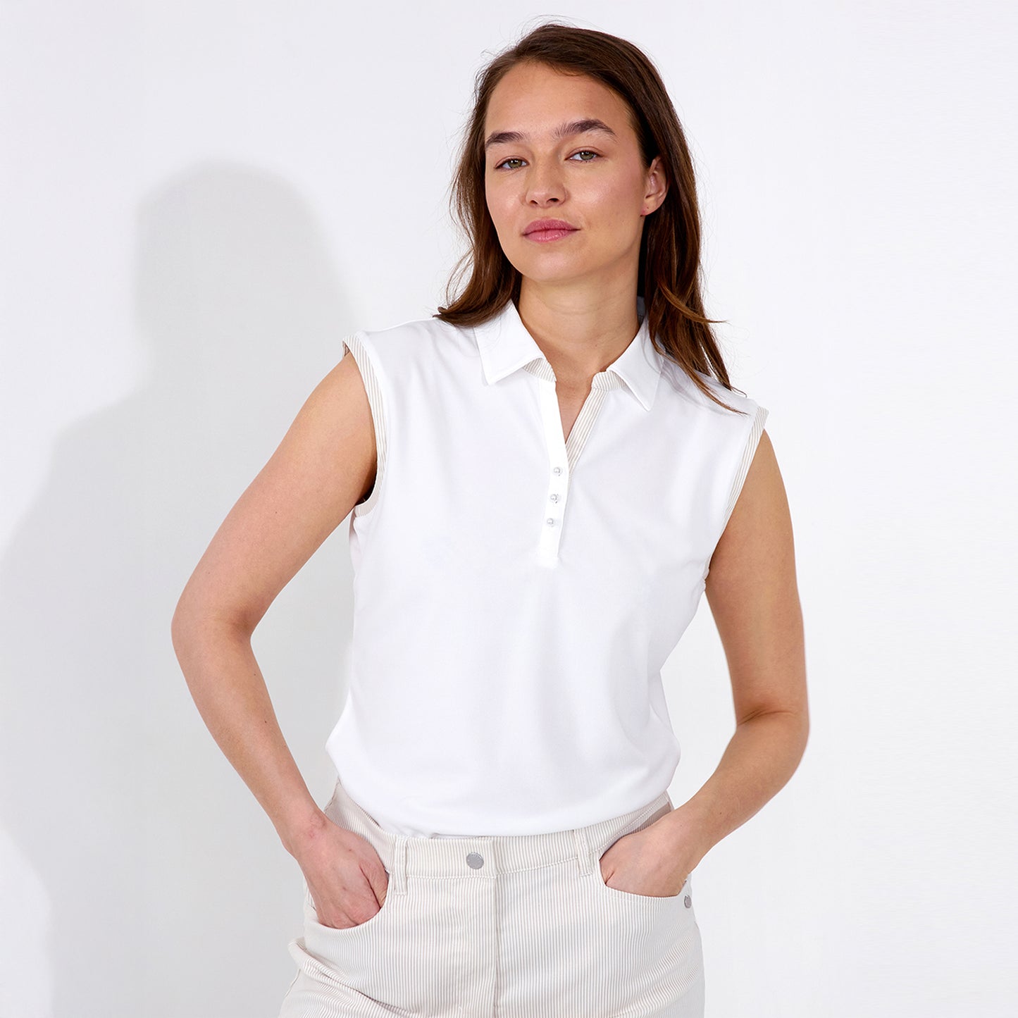 Abacus Ladies DryCool Sleeveless Polo - Chic Comfort on the Course