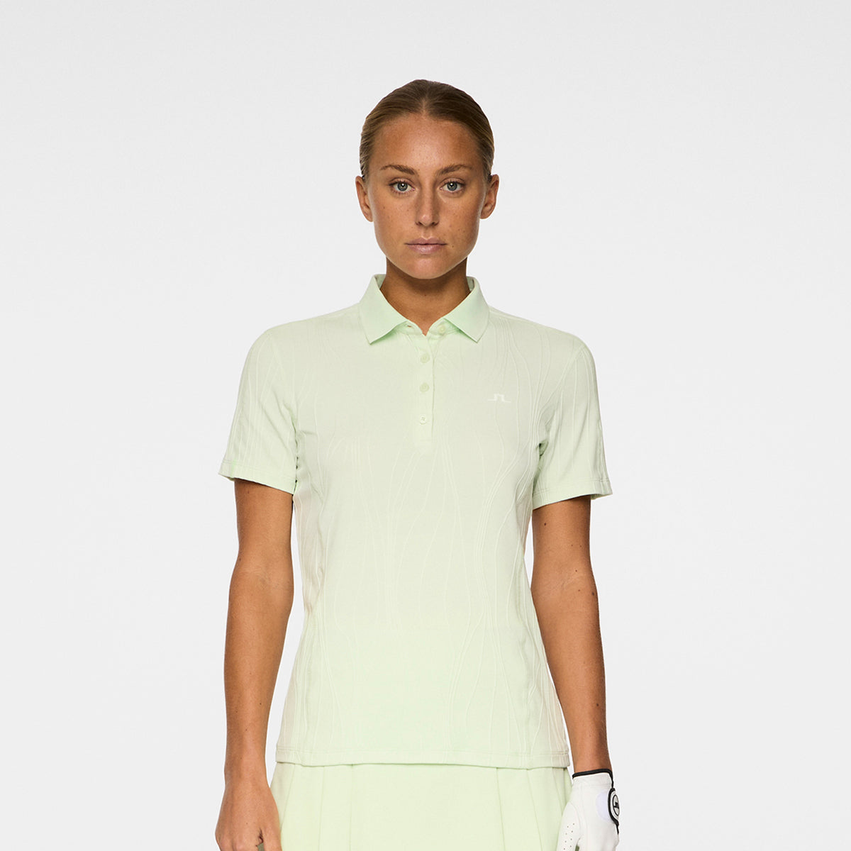 J.Lindeberg Ladies Polo with Subtle Wave Print