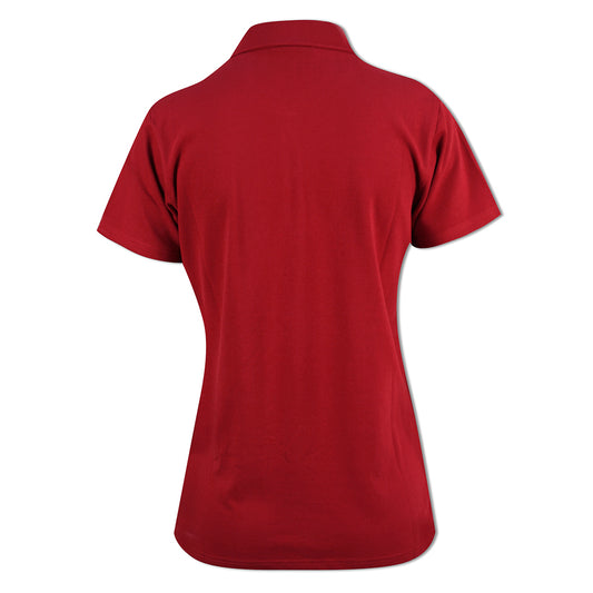 Glenmuir Ladies Pique Short-Sleeve Polo with Soft Cotton Finish in Garnet