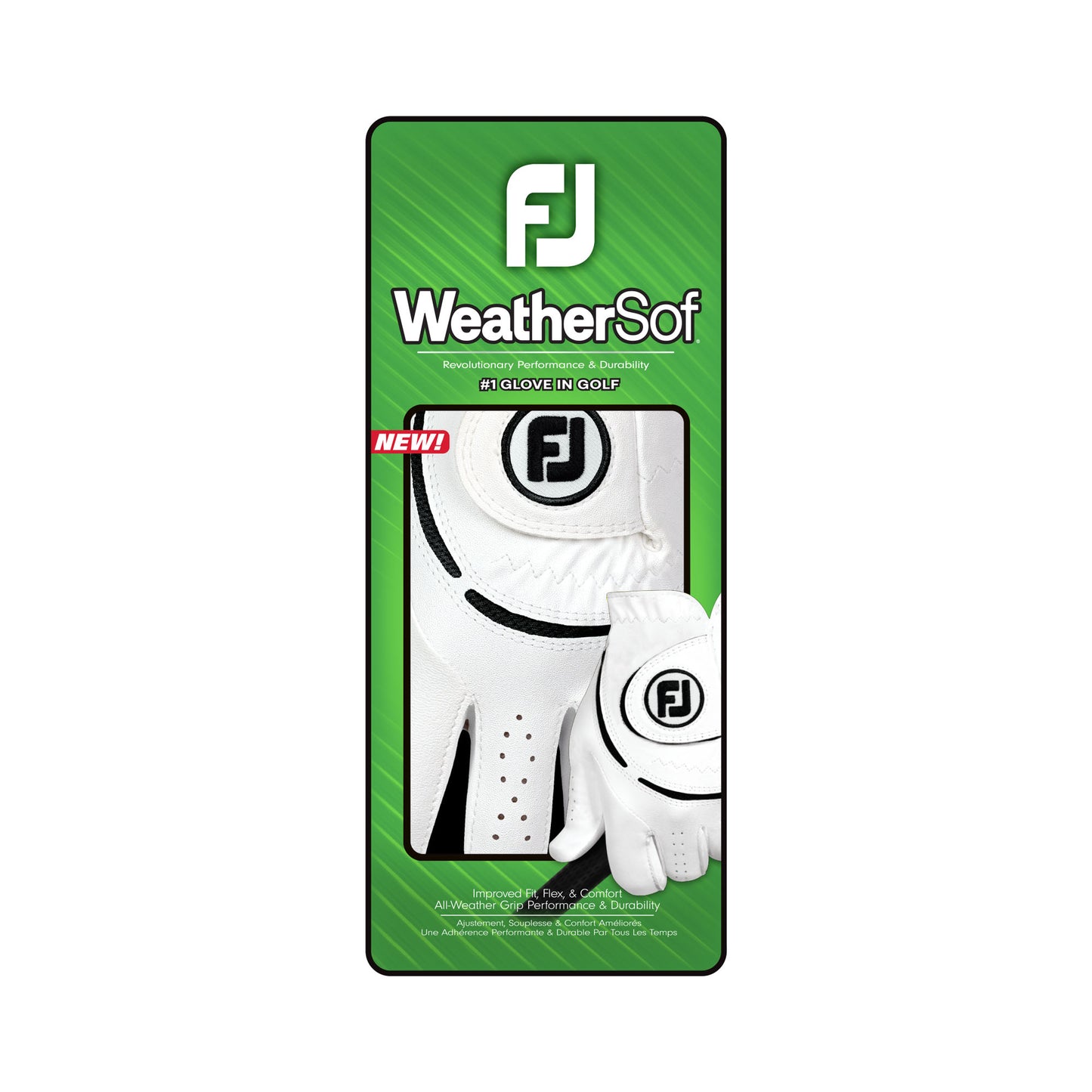 FootJoy Ladies WeatherSof Golf Glove in White & Black