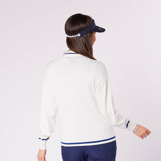 Swing Out Sister Ladies Full Zip Cotton Blend Cardigan with Drawstring