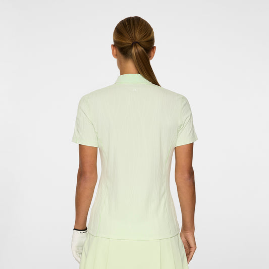 J.Lindeberg Ladies Polo with Subtle Wave Print