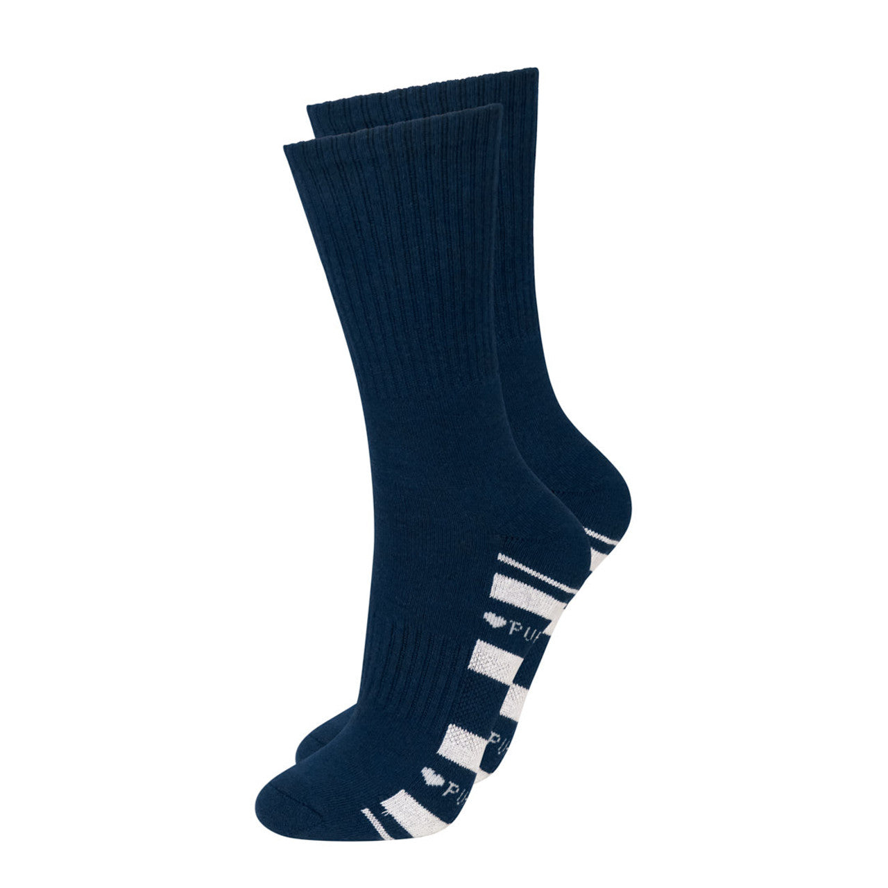 Pure Ladies 2 Pair Pack Crew Socks in Navy