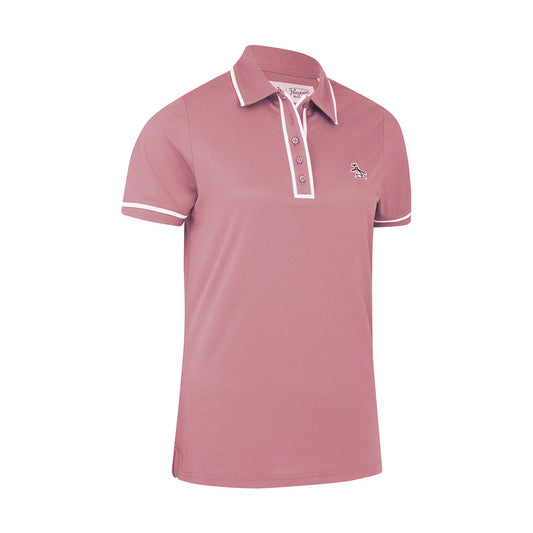 Original Penguin Ladies Piped Short Sleeve Polo in Cashmere Rose