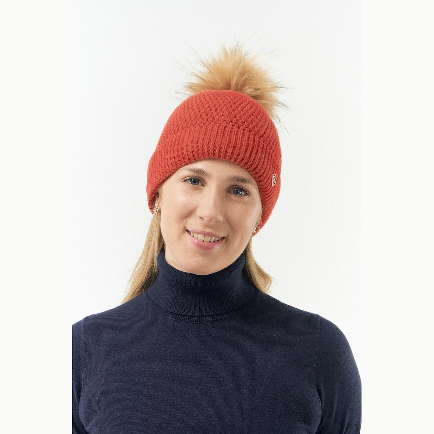 Pure Ladies Waterproof Bobble Hat in Orange – GolfGarb