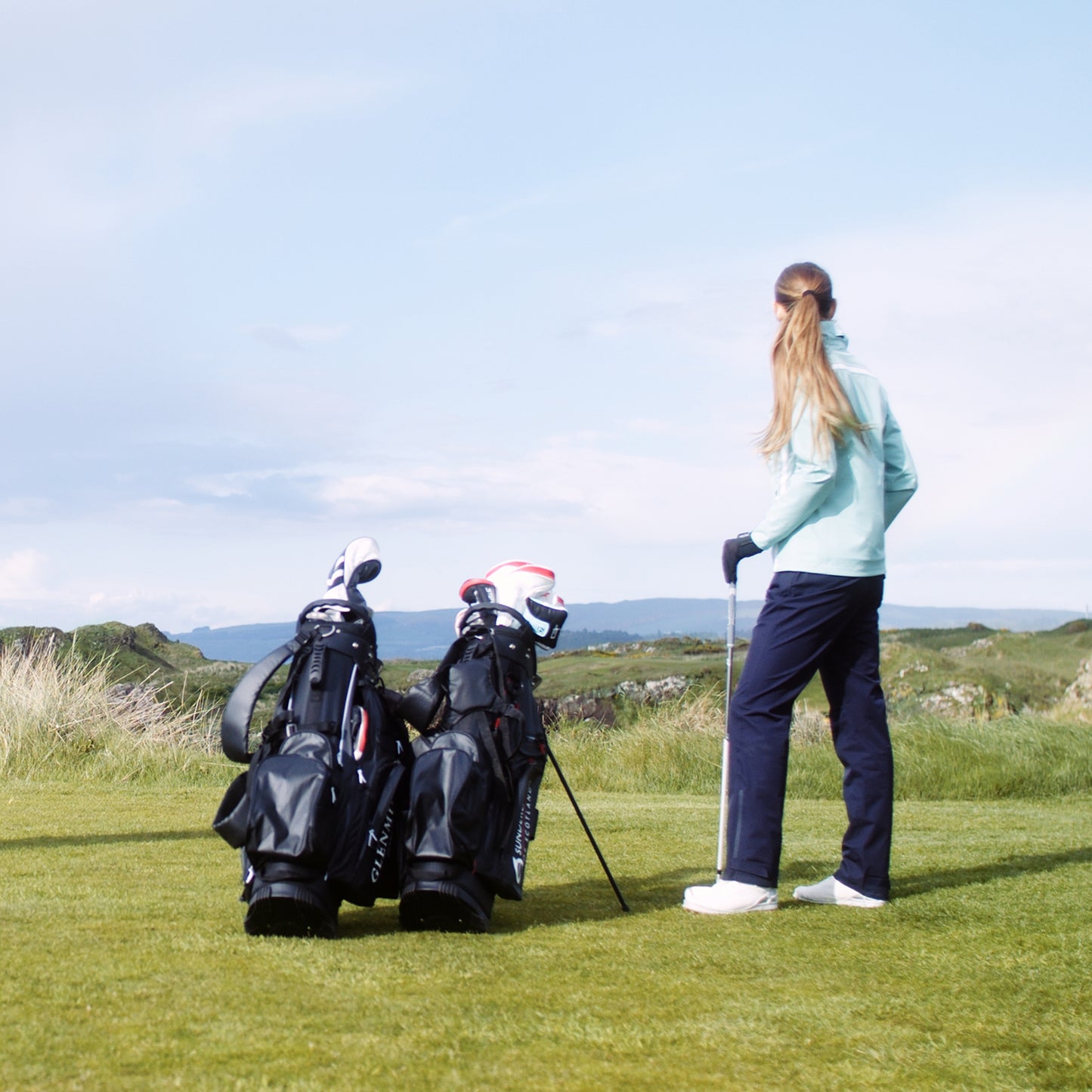Sunderland Ladies Navy Waterproof Golf Over Trousers