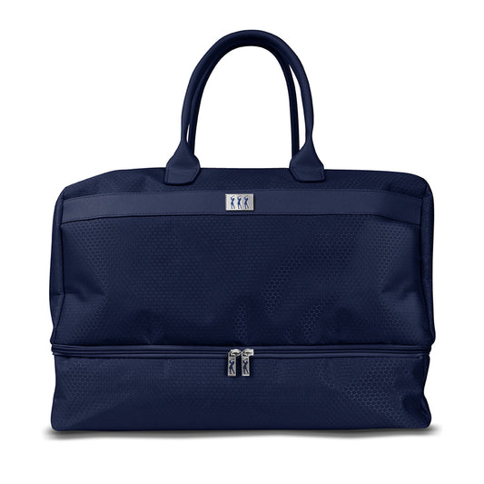 Honeycomb Holdall With Separate Shoe Compartment in Blue