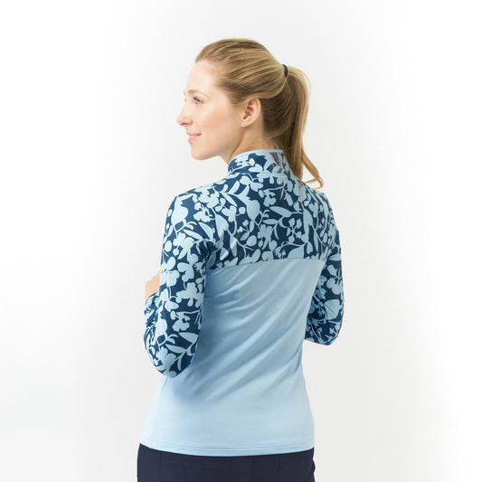 Pure Ladies Long Sleeve Brushed Back Zip Golf Top