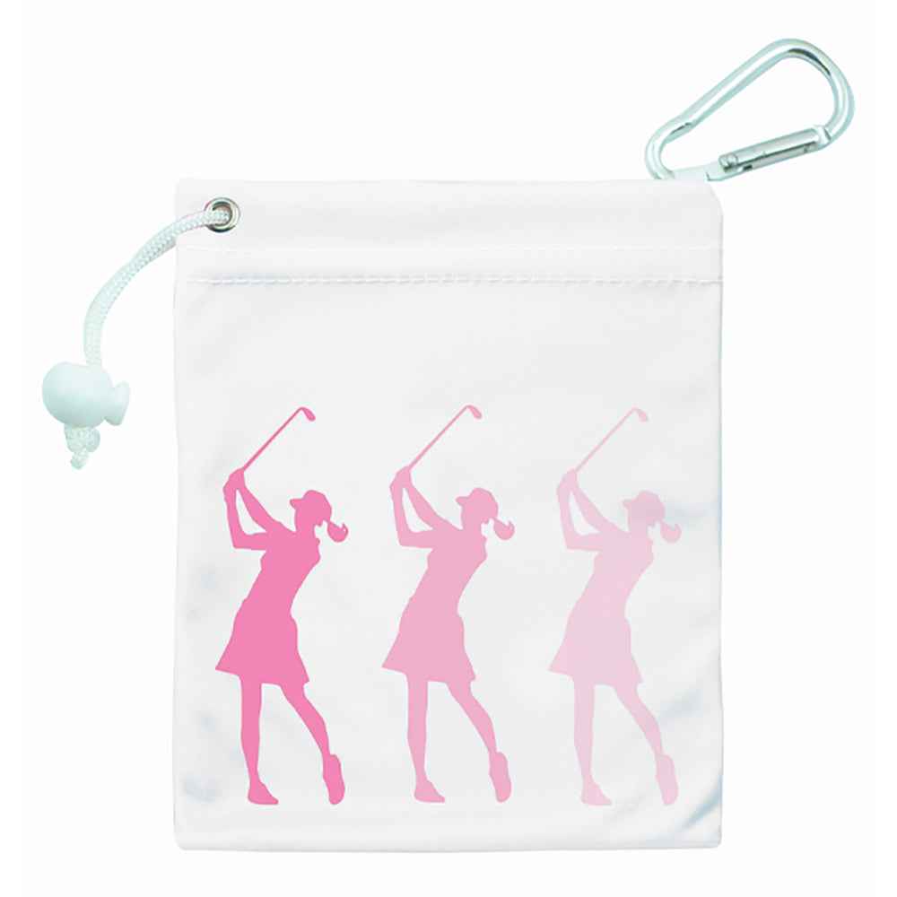 Surprizeshop Tee and Accessory Bag in White & Lady Golfer Design