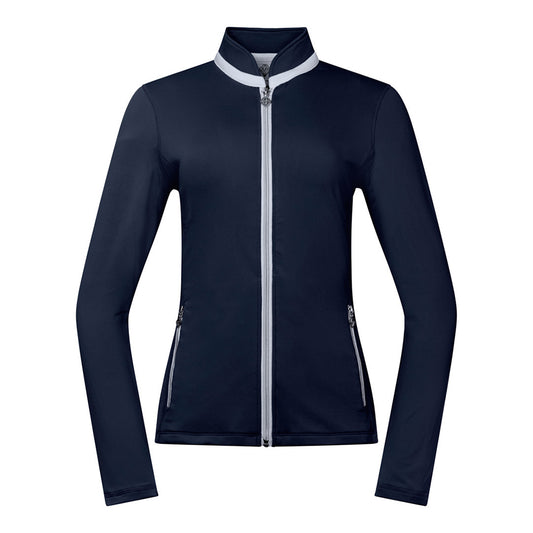 Pure Golf Ladies Mid-Layer Stretch Jacket in Navy