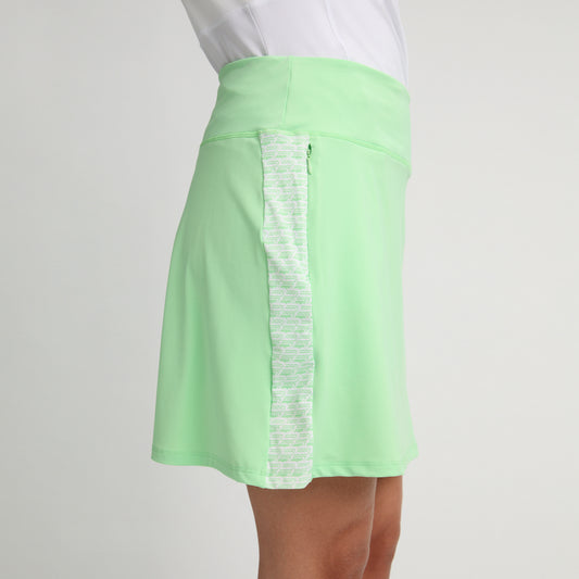Rohnisch Ladies Pull-On Golf Skort with Monogram Print Structured Side Panels