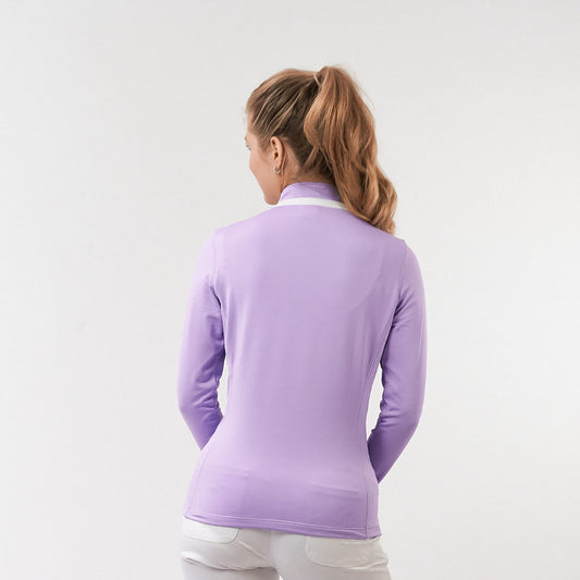 Pure Golf Ladies Full-Zip Mid-Layer Stretch Jacket in Lilac