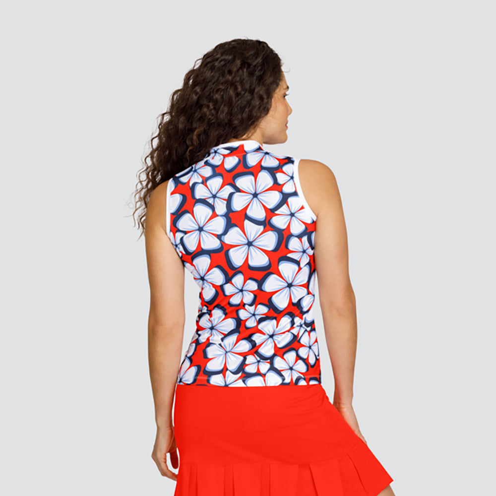 Tail Ladies Sleeveless Polo in Domino Petals