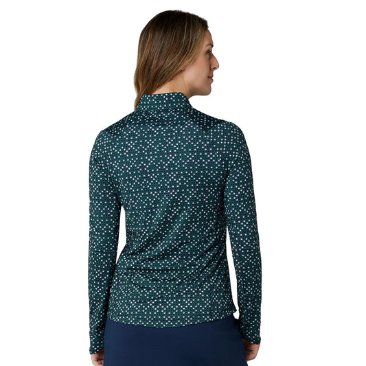 Callaway Womens Geo Print Long Sleeve Top for Sleek, Breathable Comfort with a Modern Edge