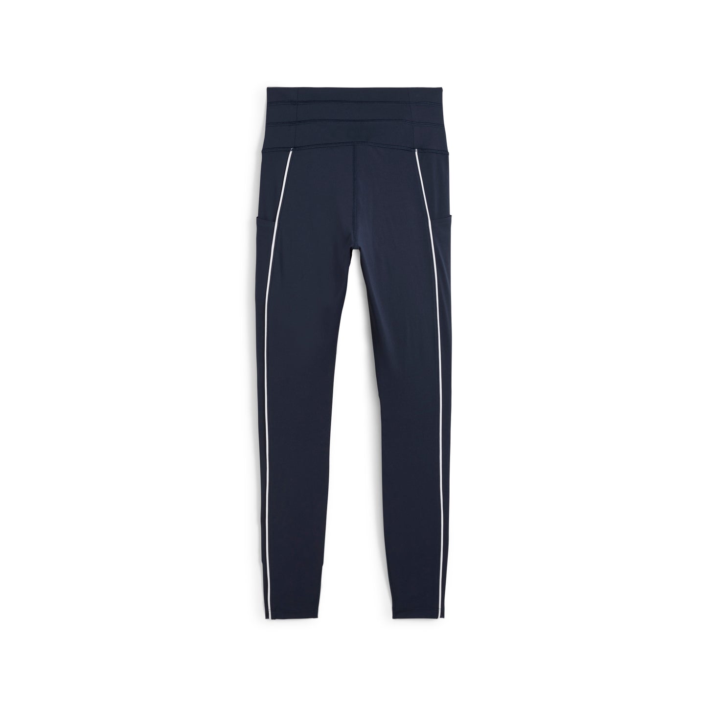 Puma Ladies You-V Leggings in Deep Navy with White Piping Detail