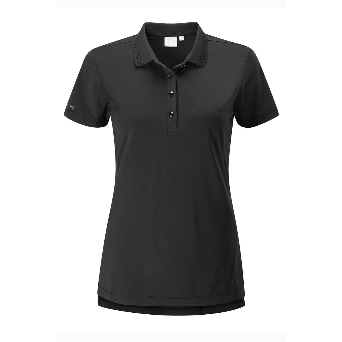 PING Ladies Textured Golf Polo Shirt in Black