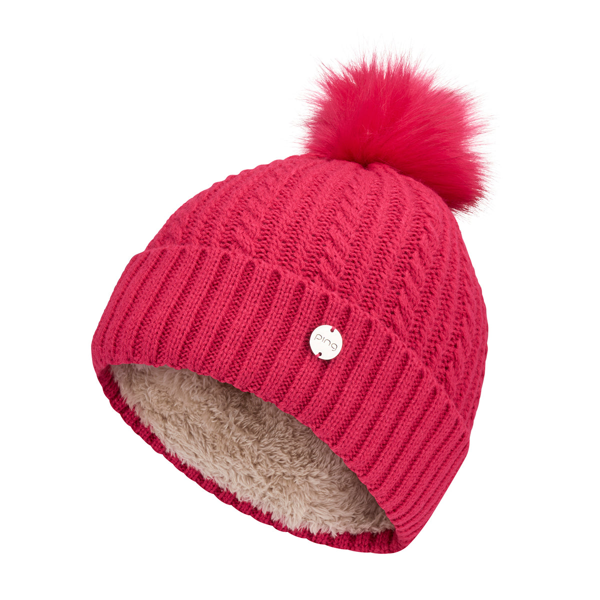 PING Ladies Fleece-Lined Golf Bobble Hat
