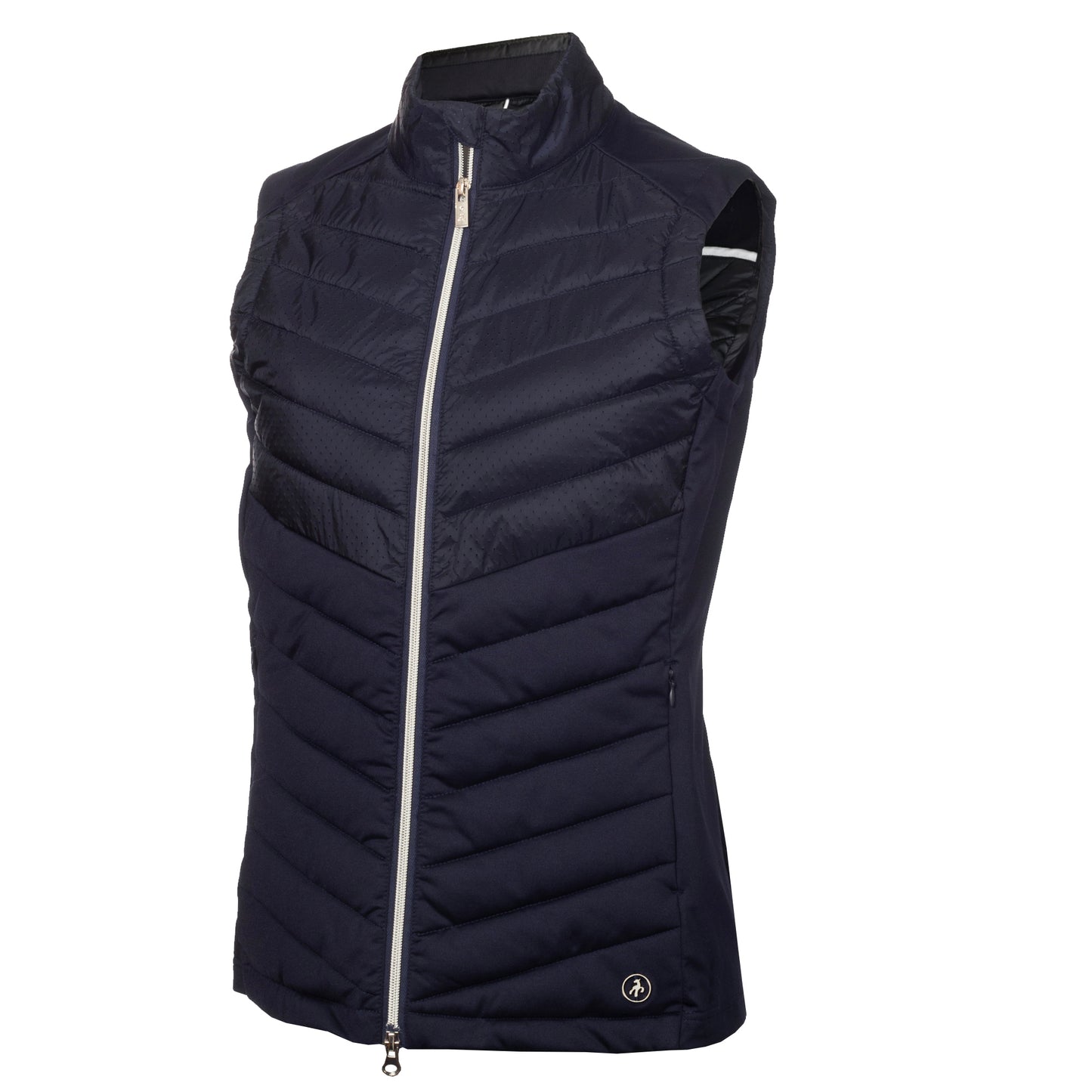 Green Lamb Ladies Lightweight Front Quilted Navy Gilet 