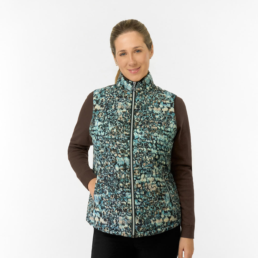 Pure Golf Ladies Printed Gilet -Warmth Meets Wonderful