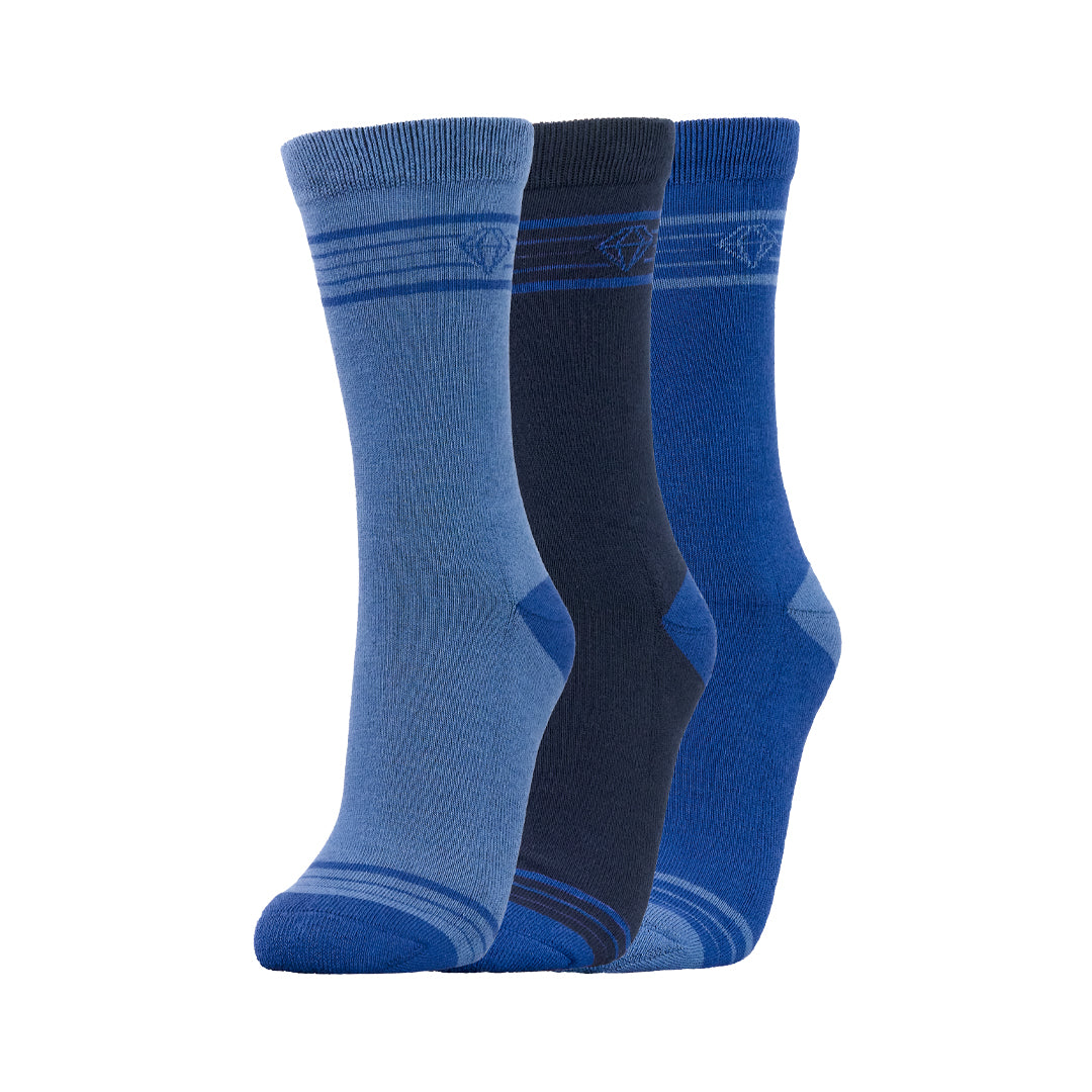 Pure Golf 3 Pair Pack of Crew Socks - Everyday Comfort