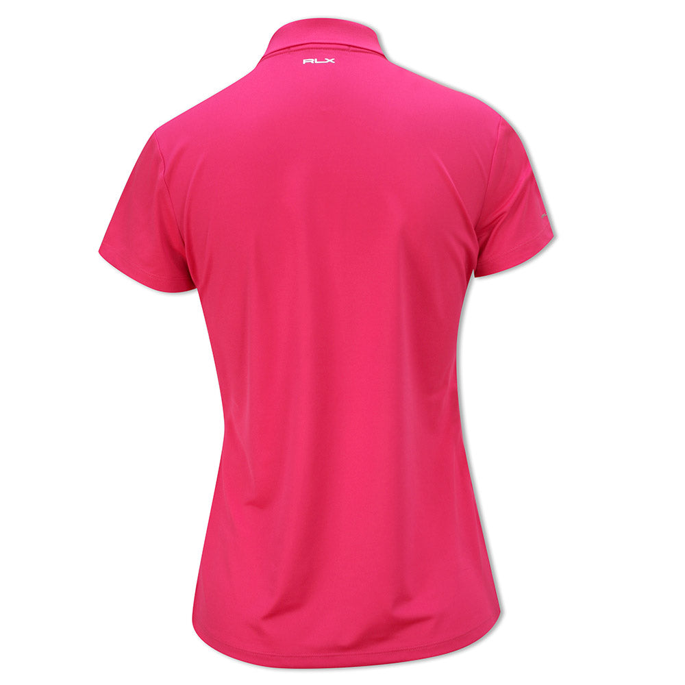 Ralph Lauren Ladies Short Sleeve Pique Polo in Bright Pink