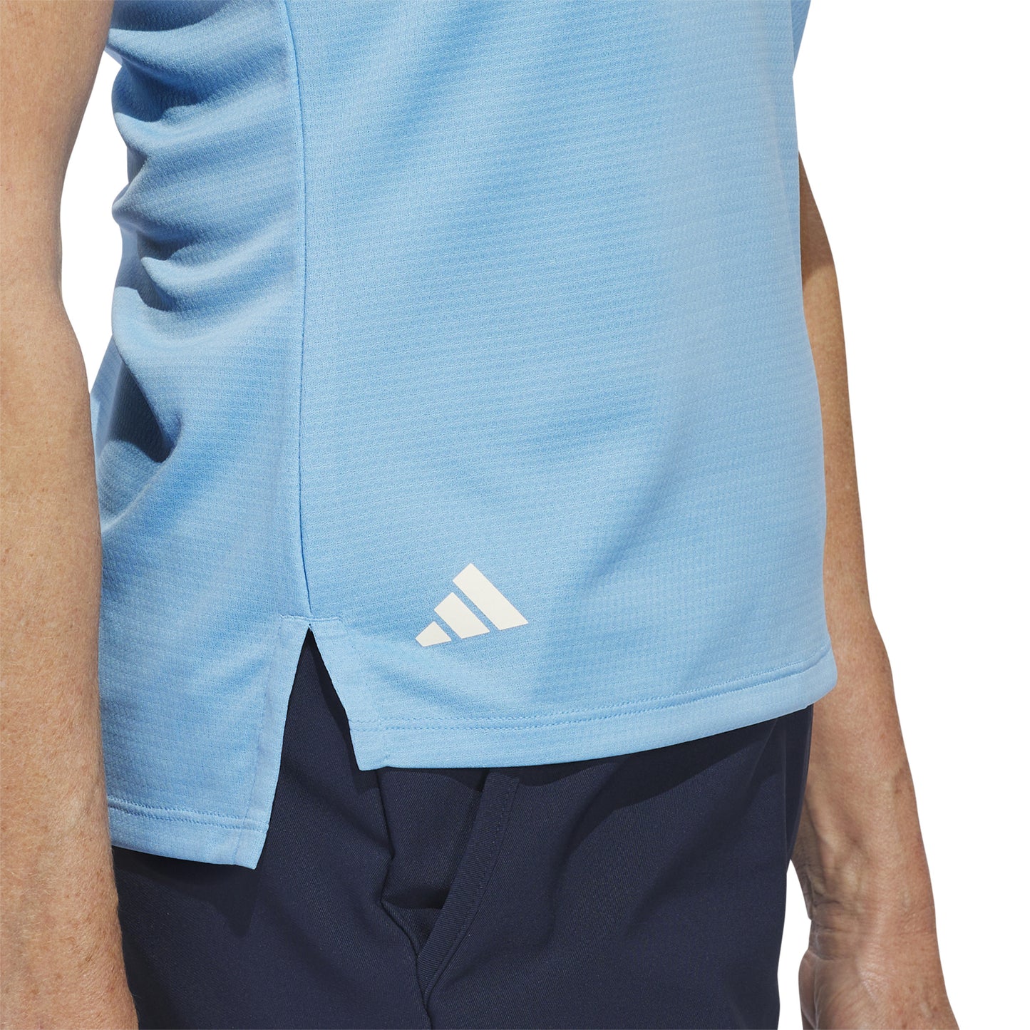 adidas Ladies Short Sleeve Golf Polo with Textured Weave Finish - Small Only Left