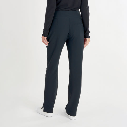 Green Lamb Pull-On Trousers in Black with Relaxed Fit