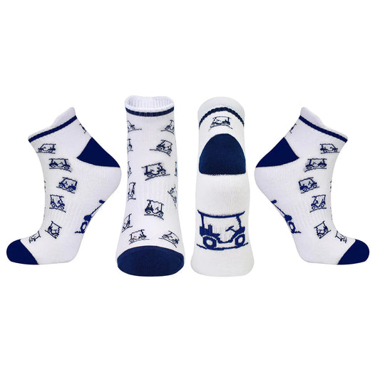 Surprizeshop Ladies 3 Pair Pack Golf Socks in Navy & White Designs