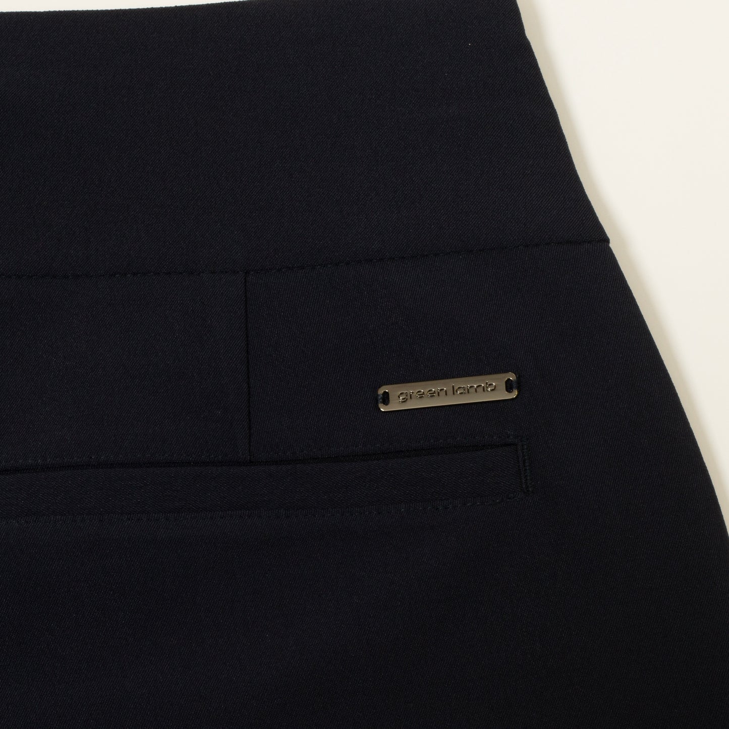 Green Lamb Pull-On Trousers in Black with Relaxed Fit