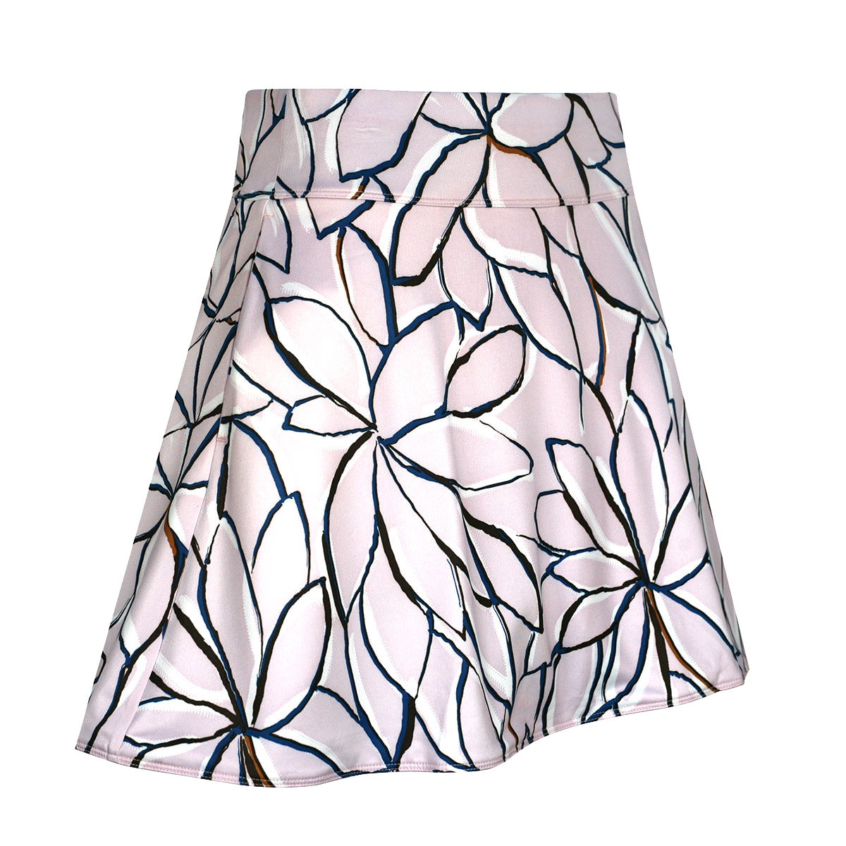 Callaway Ladies Pull-On Skort with Linear Floral Print in Pink Nectar