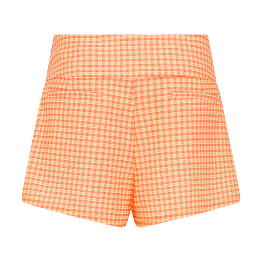 Original Penguin Ladies High Waisted Bowtie Print Shorts with Side Zip