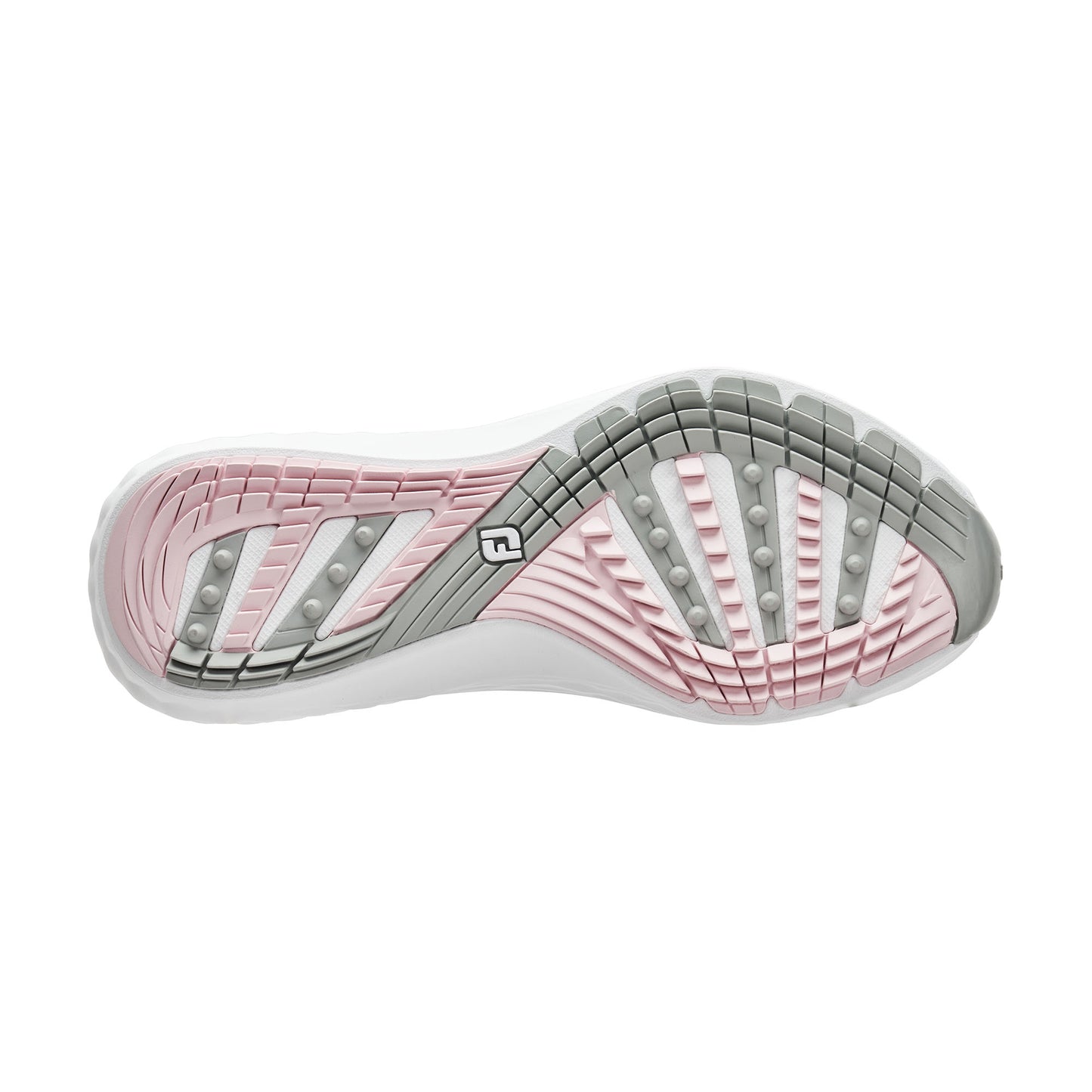 FootJoy Ladies Wide Fit Waterproof Quantum Golf Shoes in White, Grey & Pink