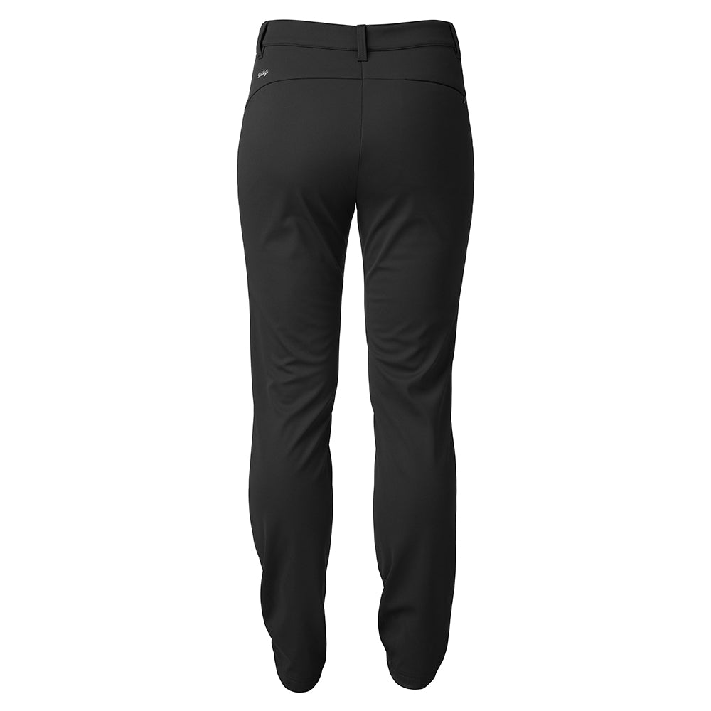 Daily Sports Ladies Softshell Wind Resistant Golf Trousers in Black