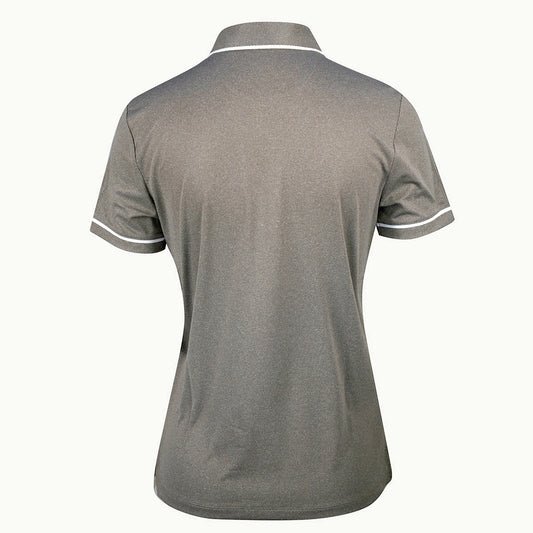 Original Penguin Ladies Piped Short Sleeve Polo in Ristretto - Last One Small Only Left