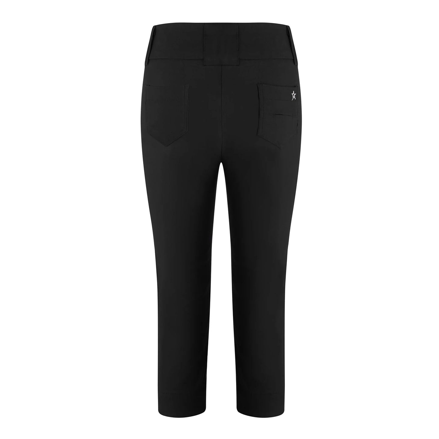 Swing Out Sister Women's Pull-On Stretch Black Golf Capris