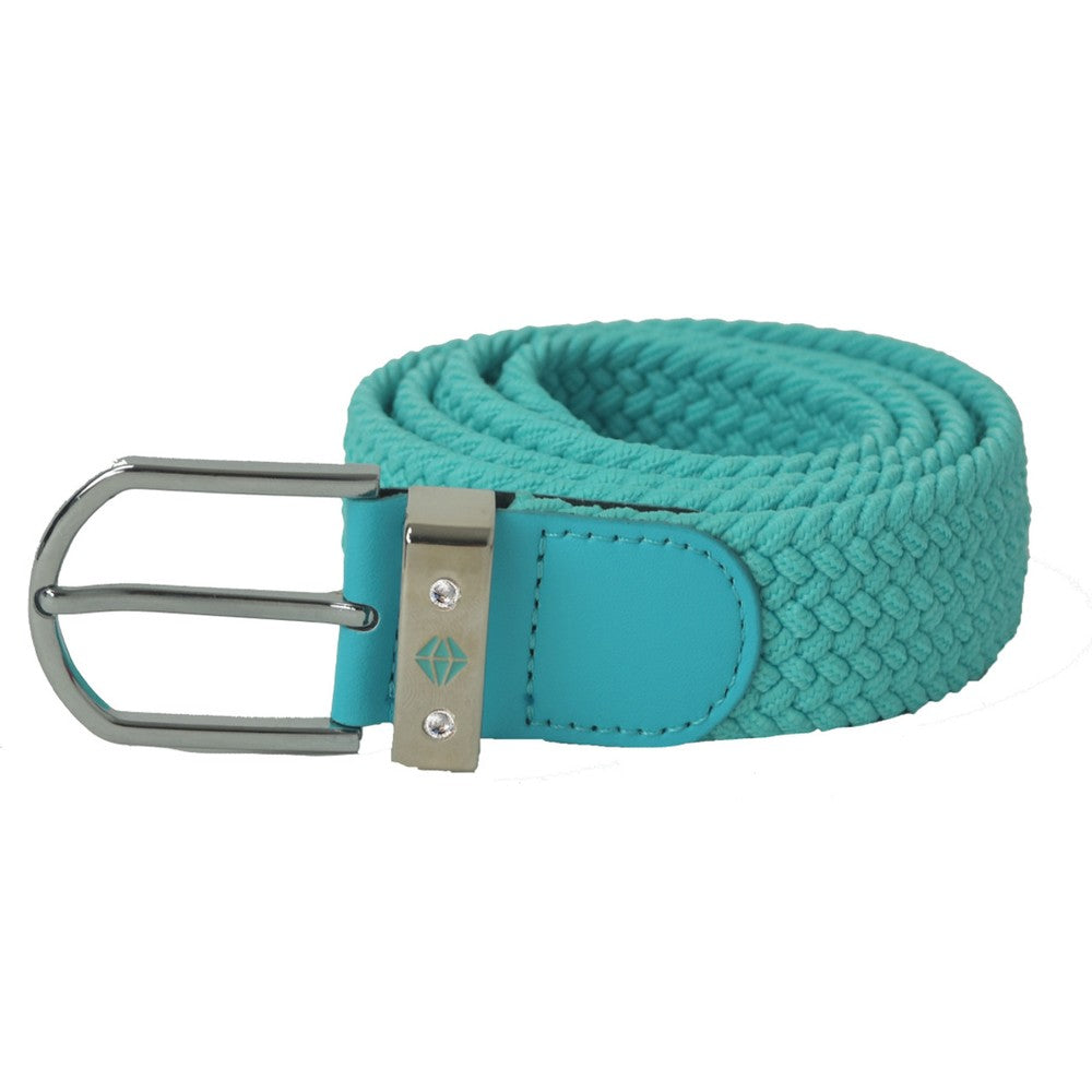 Pure Golf Ladies Woven Stretch Belt in Ocean Blue