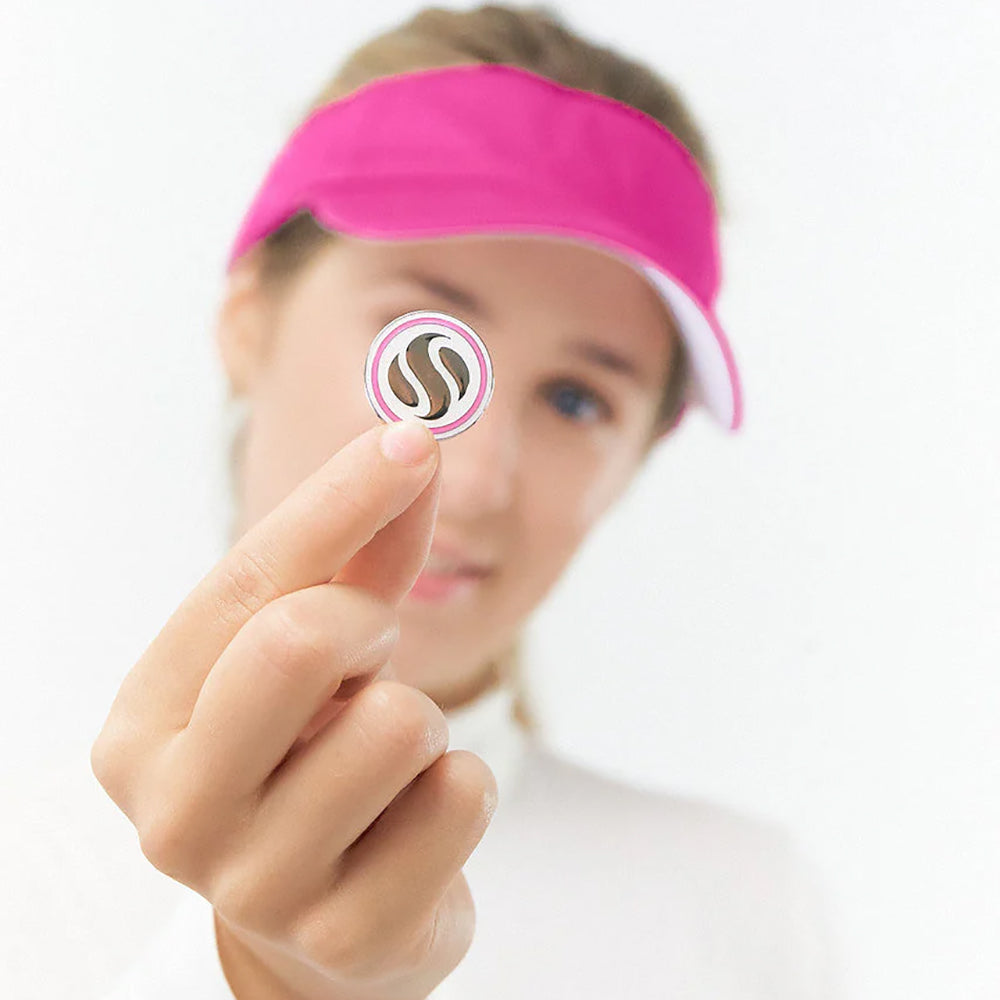 Surprizeshop Ladies Golf Visor with Magnetic Ball Marker & Adjustable Fit