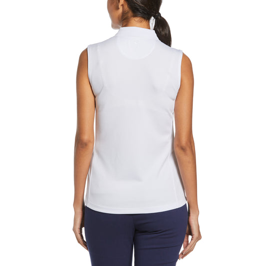 Callaway Ladies Essential Sleeveless Opti-Dri Polo in Bright White