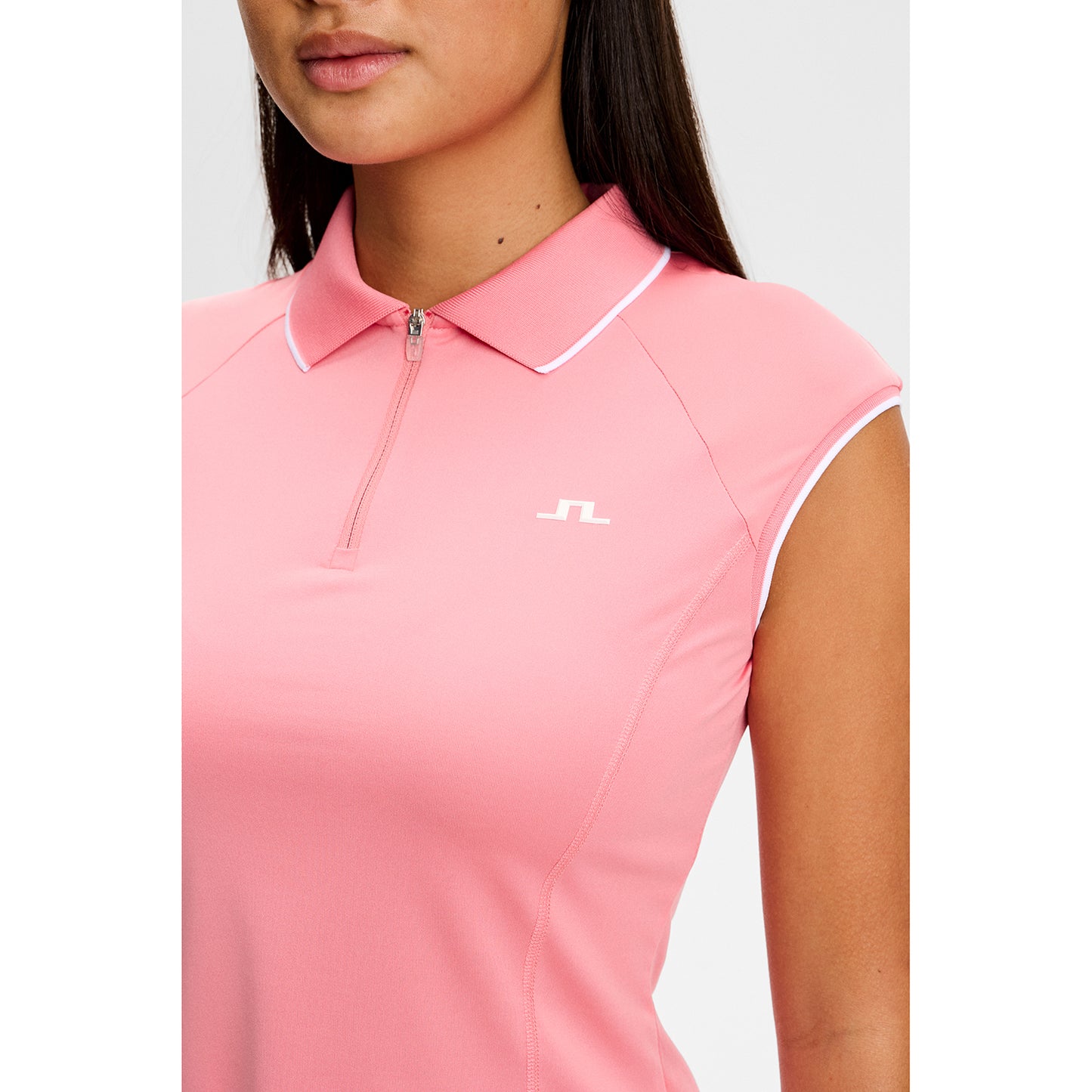 J.Lindeberg Ladies Cap Sleeve Polo for Graceful Performance, On the Course & Beyond